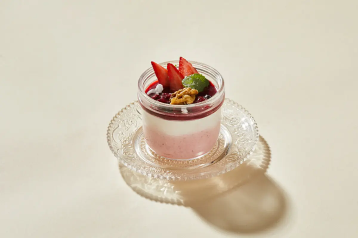 Бланманже клубнично-сливочное