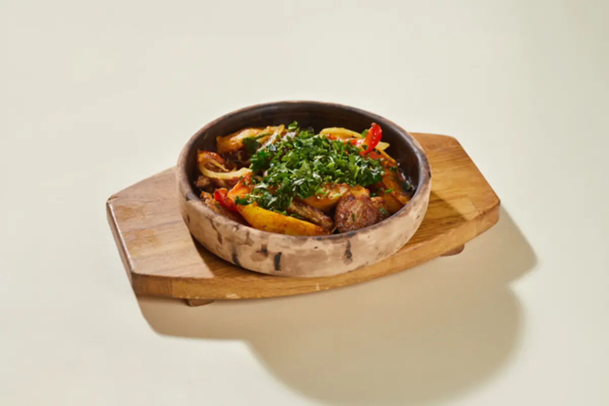 Оджахури из свинины с картофелем на кецы