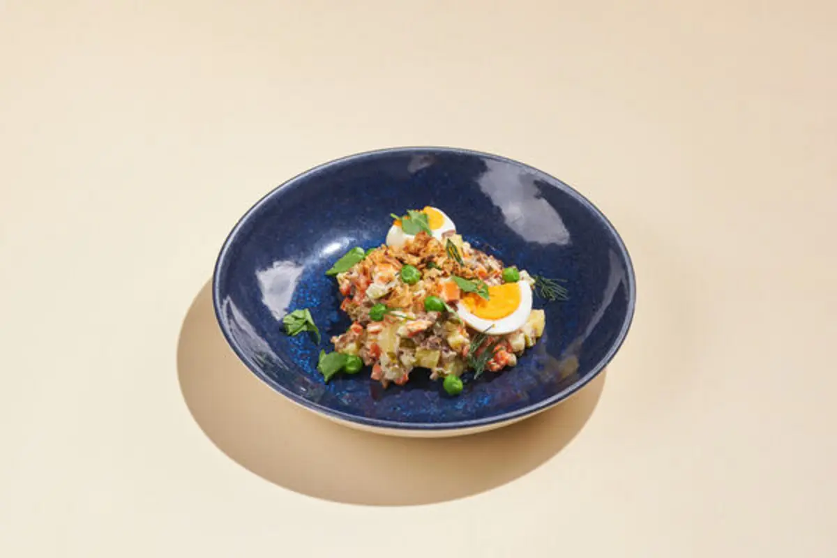 Оливье с говядиной