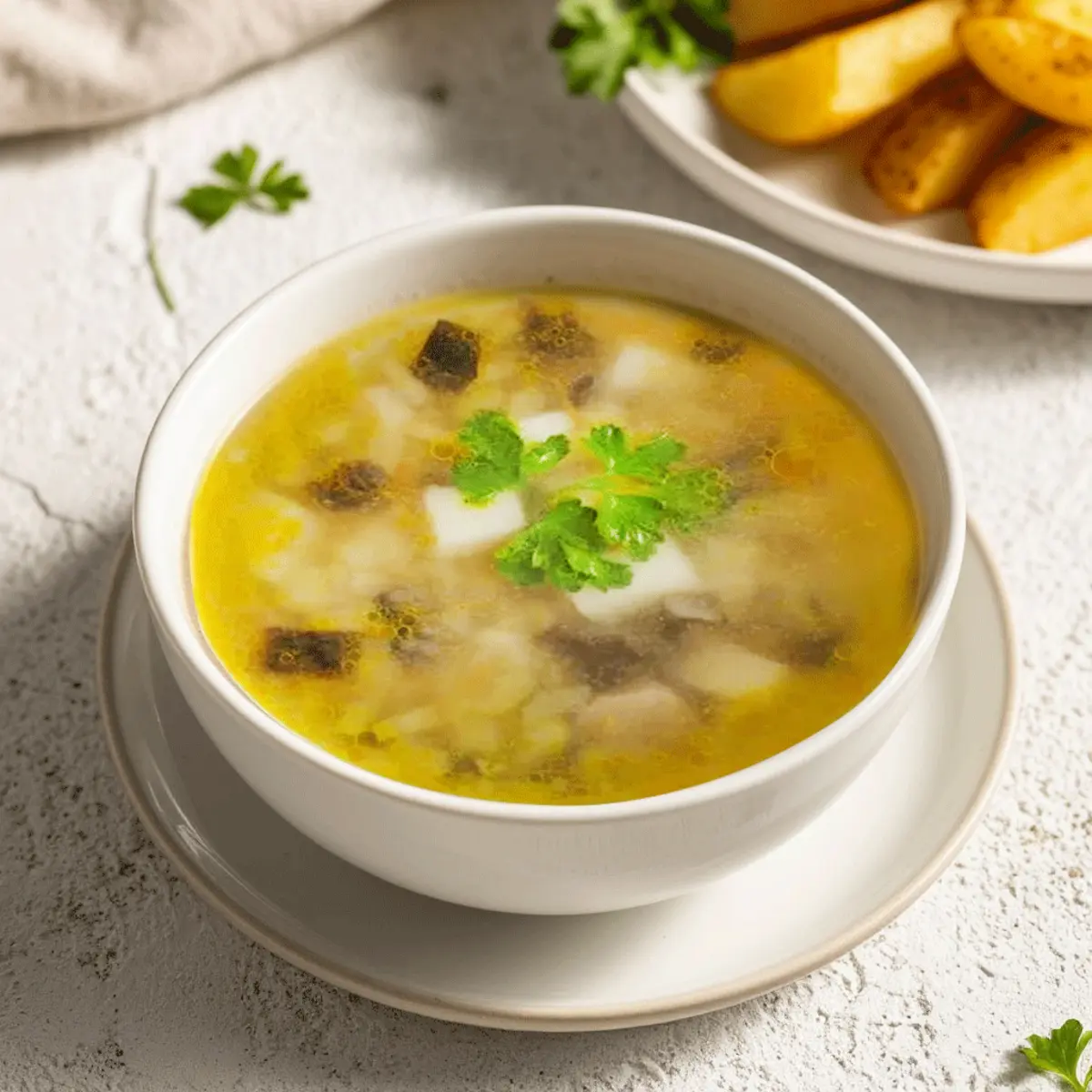 Суп с лесными грибами и овощами