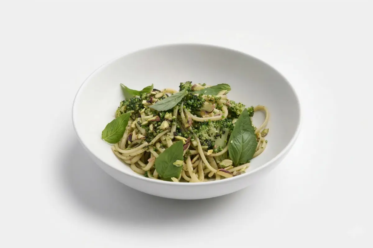Паста с соусом песто и брокколи