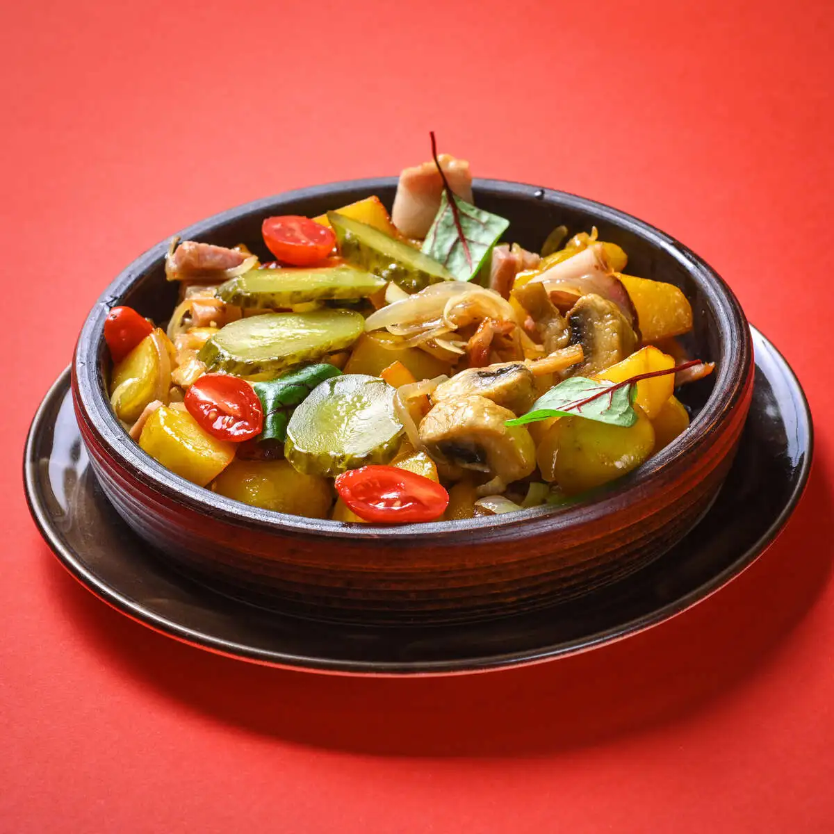 Жареха с копченостями