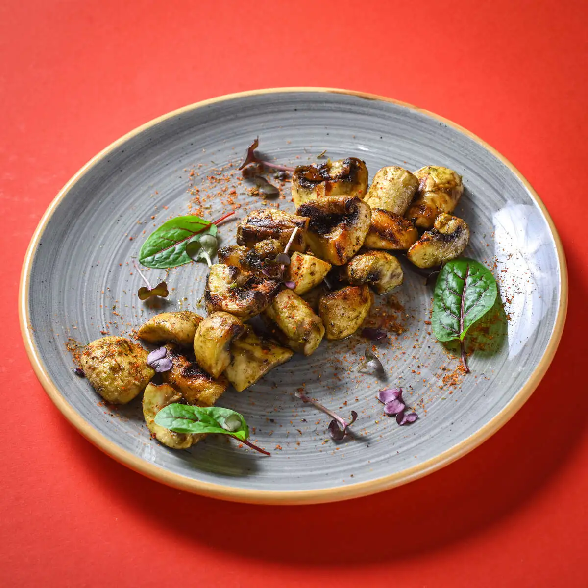 Шампиньоны гриль