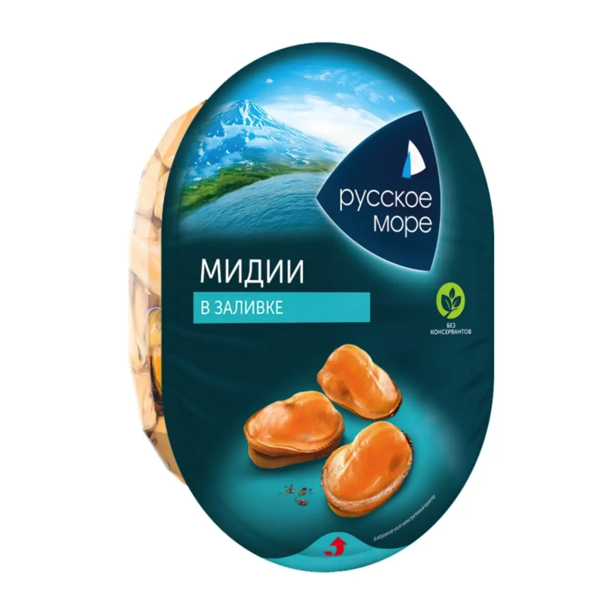 Мидии Копченые с Чесноком Русское Море 180гр