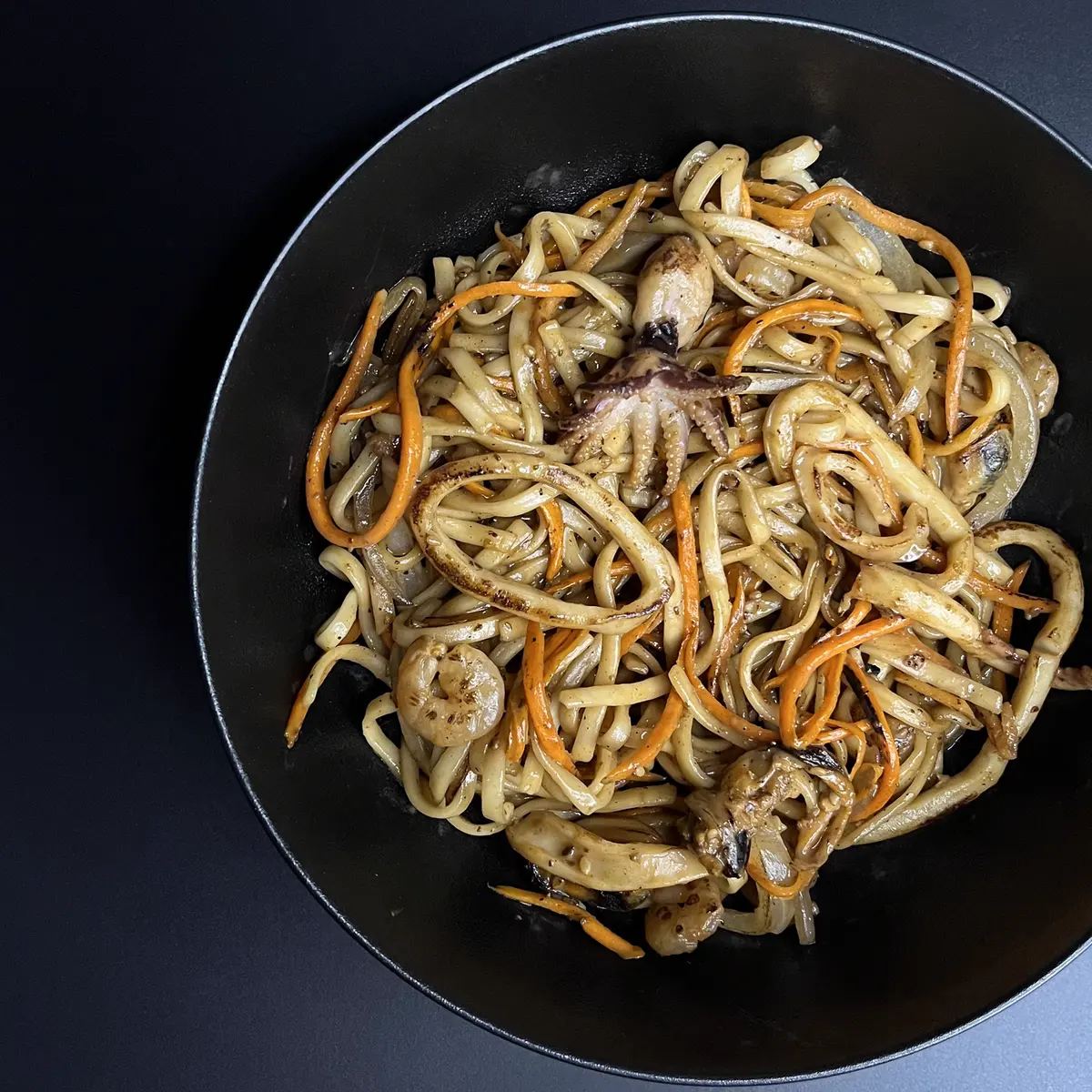 Лапша с морепродуктами