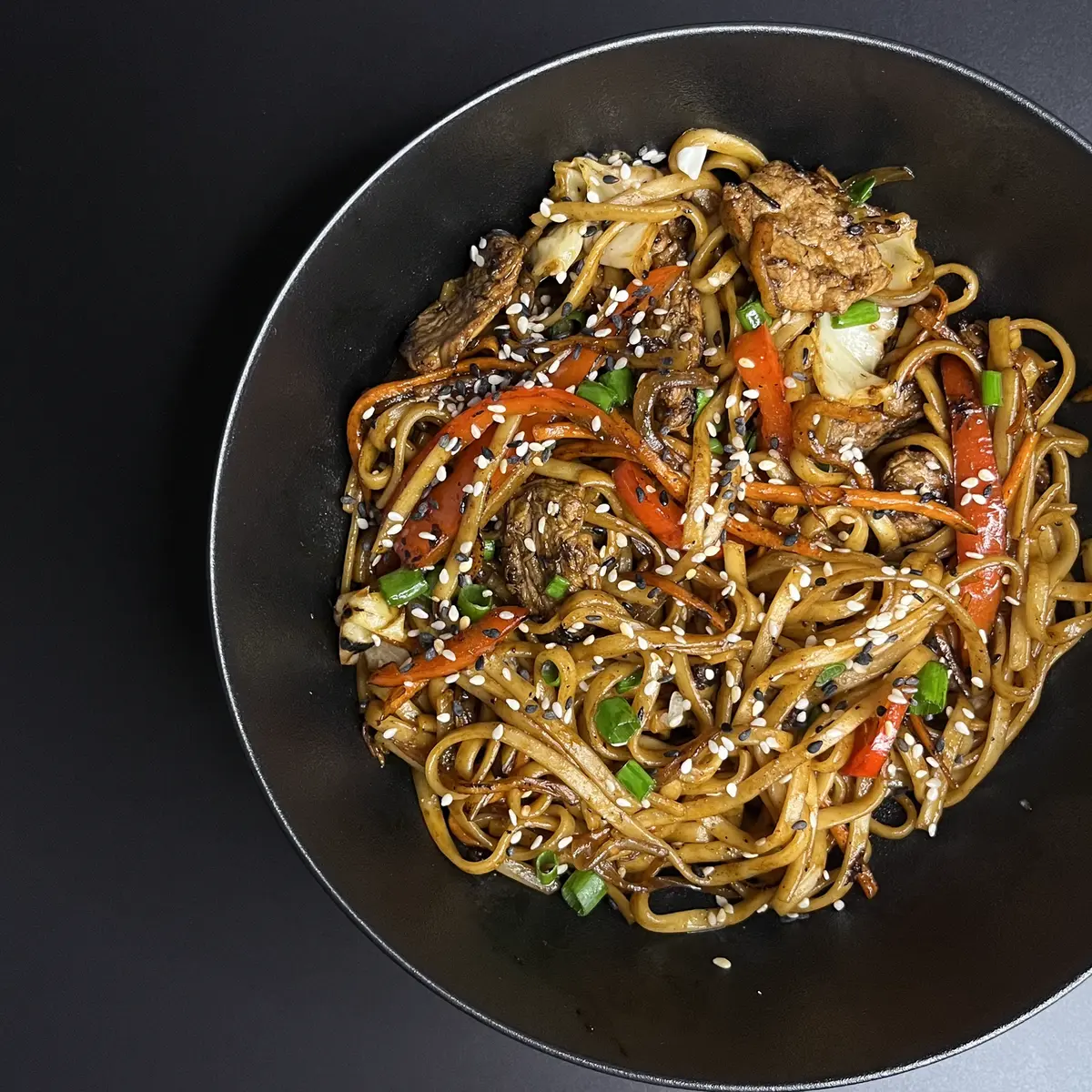 Лапша со свининой