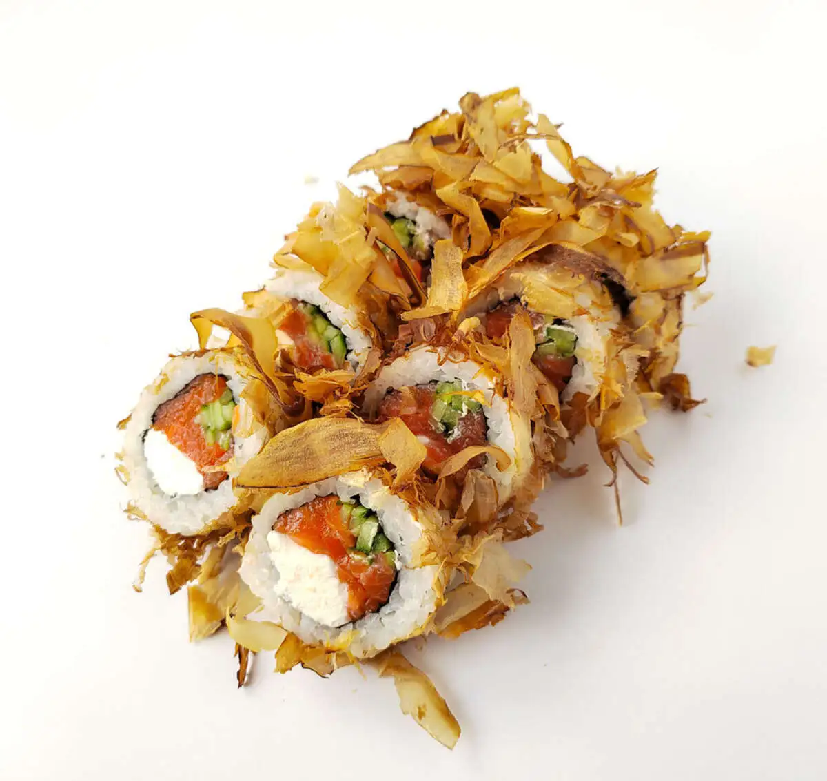 Бонито с копчёной форелью