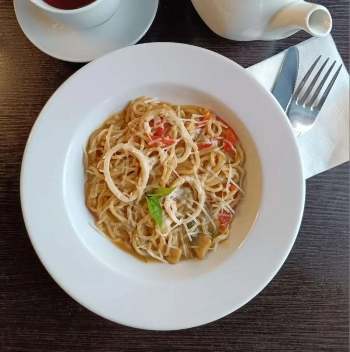 Паста с кальмаром