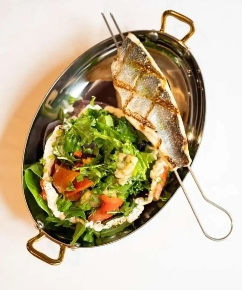 NEW САЛАТ С ПЕЧЕНЫМИ ОВОЩАМИ И СИБАСОМ