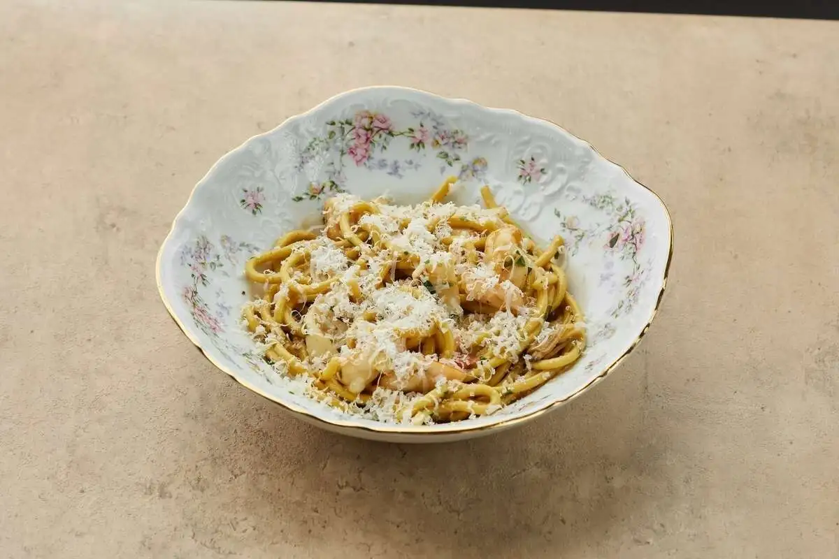 Спагетти с морепродуктами