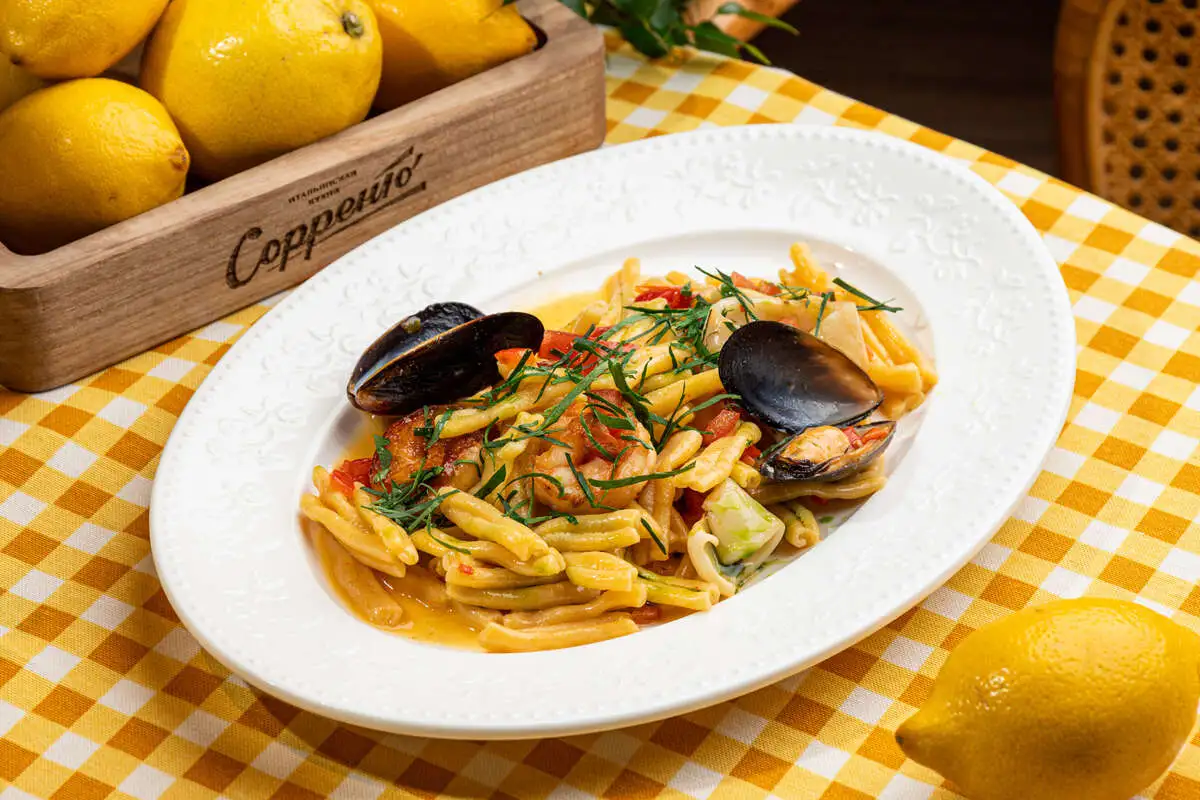 Казаречче с морепродуктами