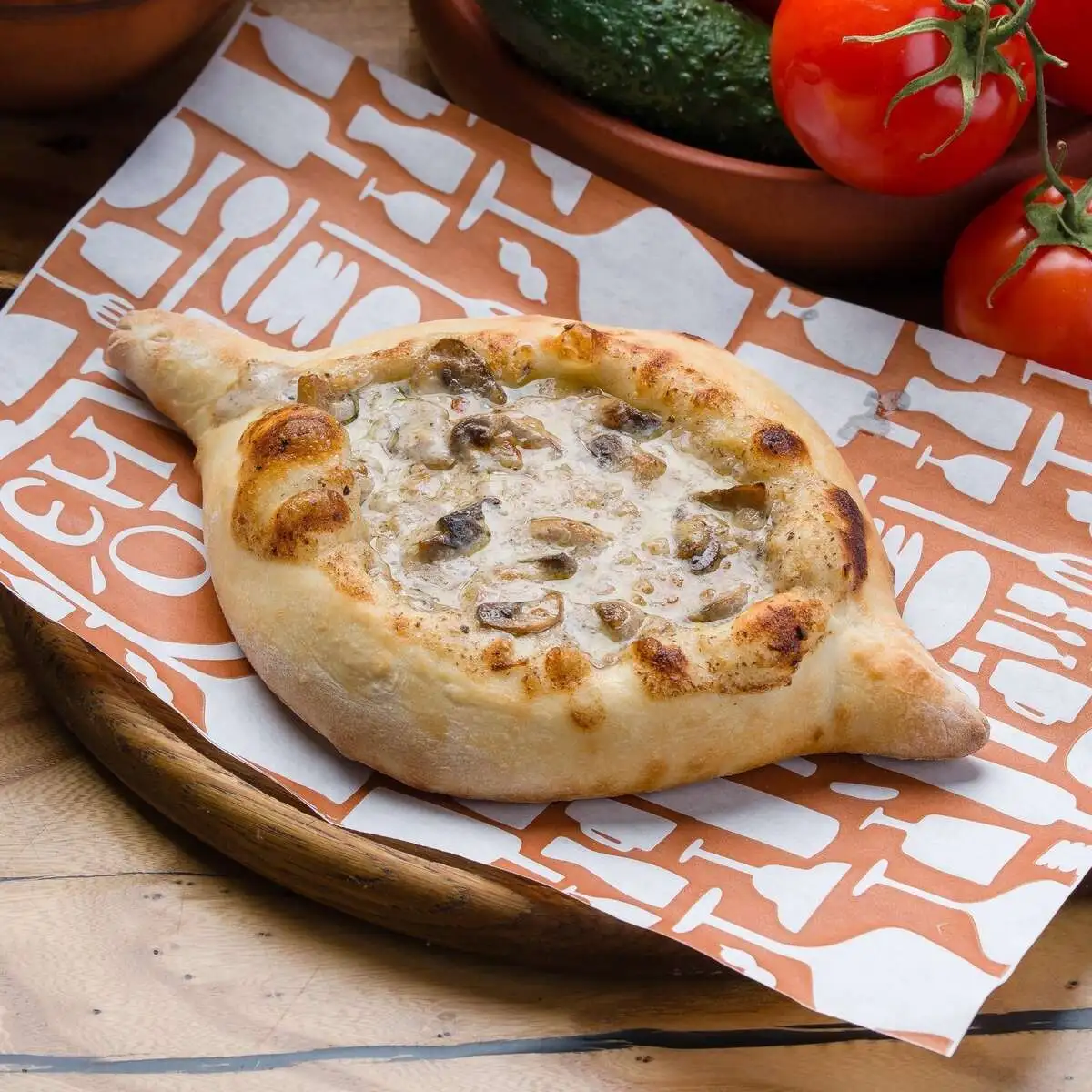 Хачапури с грибами