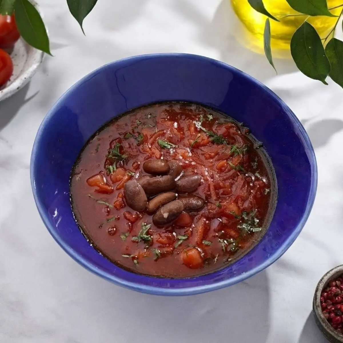 Борщ постный с фасолью