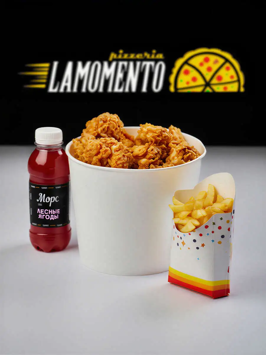 Баскет №2 (6 крыльев+фри макси+ морс 0.33.) 