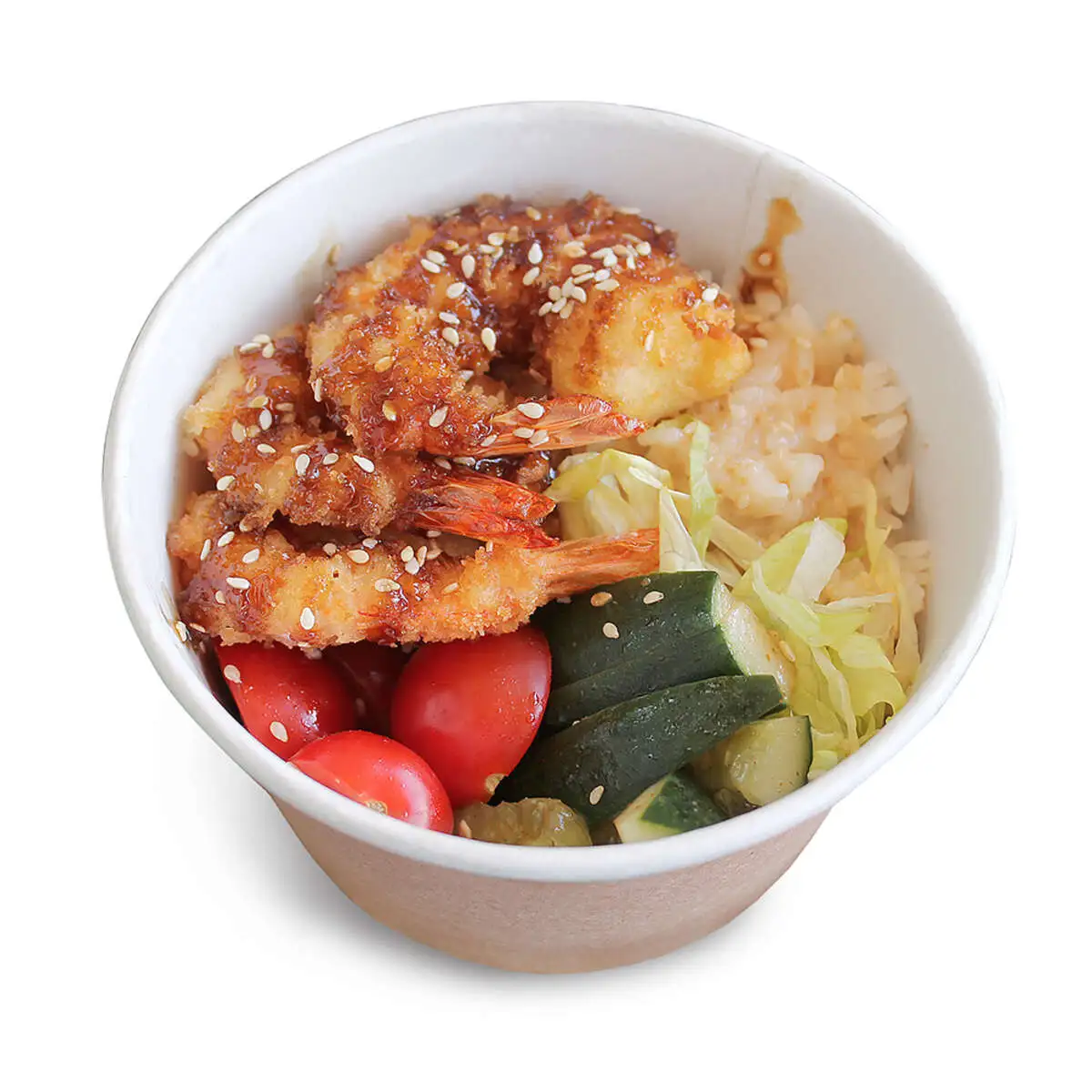 Донбури с тигровыми креветками