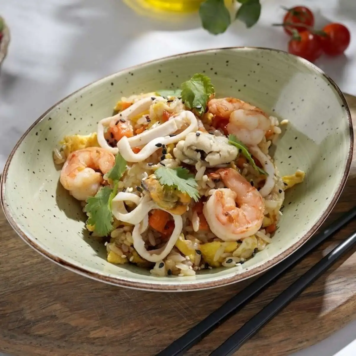 Рис с морепродуктами