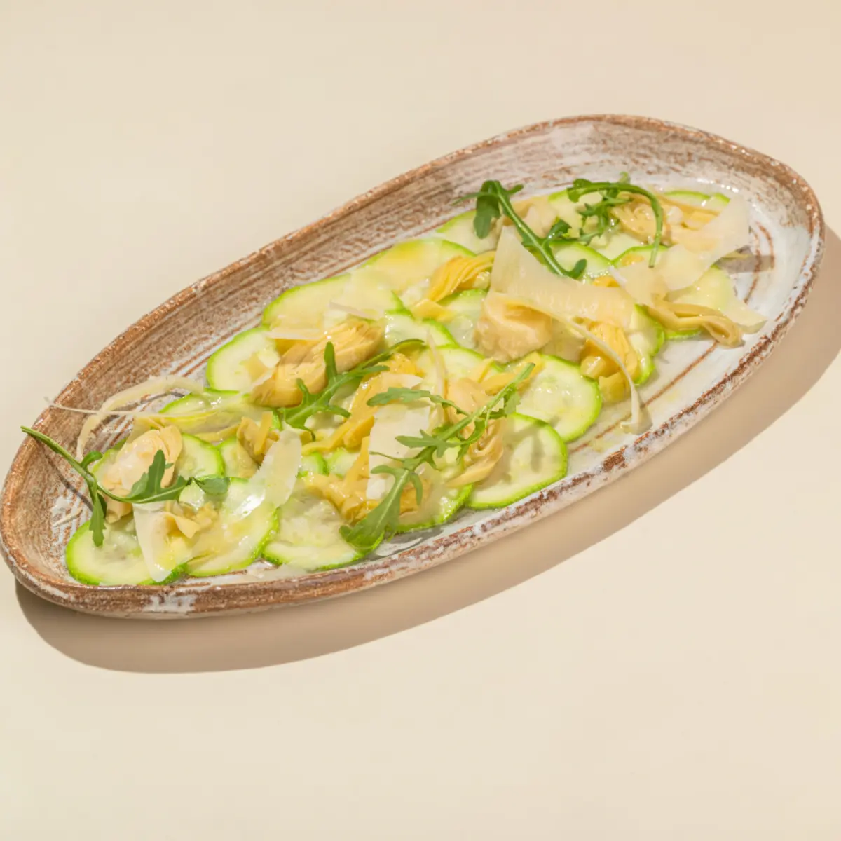 Карпачо из кабачков с артишоком и пармезаном