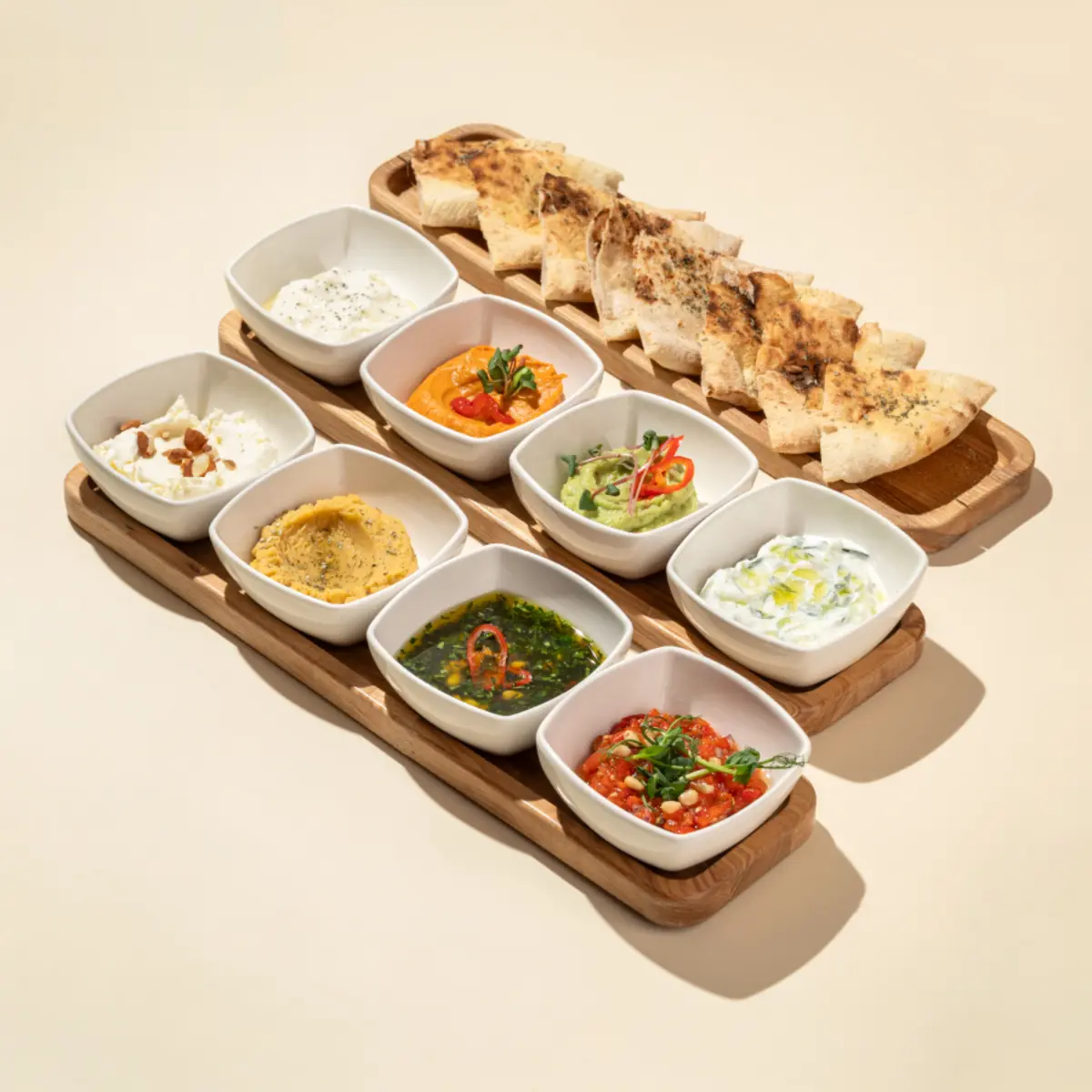 Ассорти мезе с греческой лепешкой