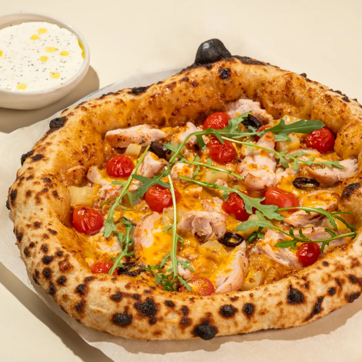 Пицца курица- ананасы