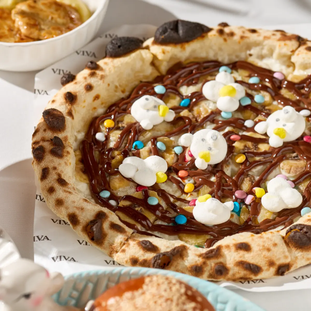 Лепешка с нутеллой, бананом.