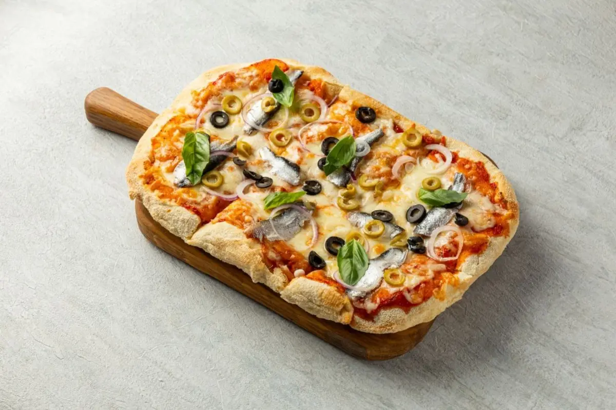 Пицца с анчоусами