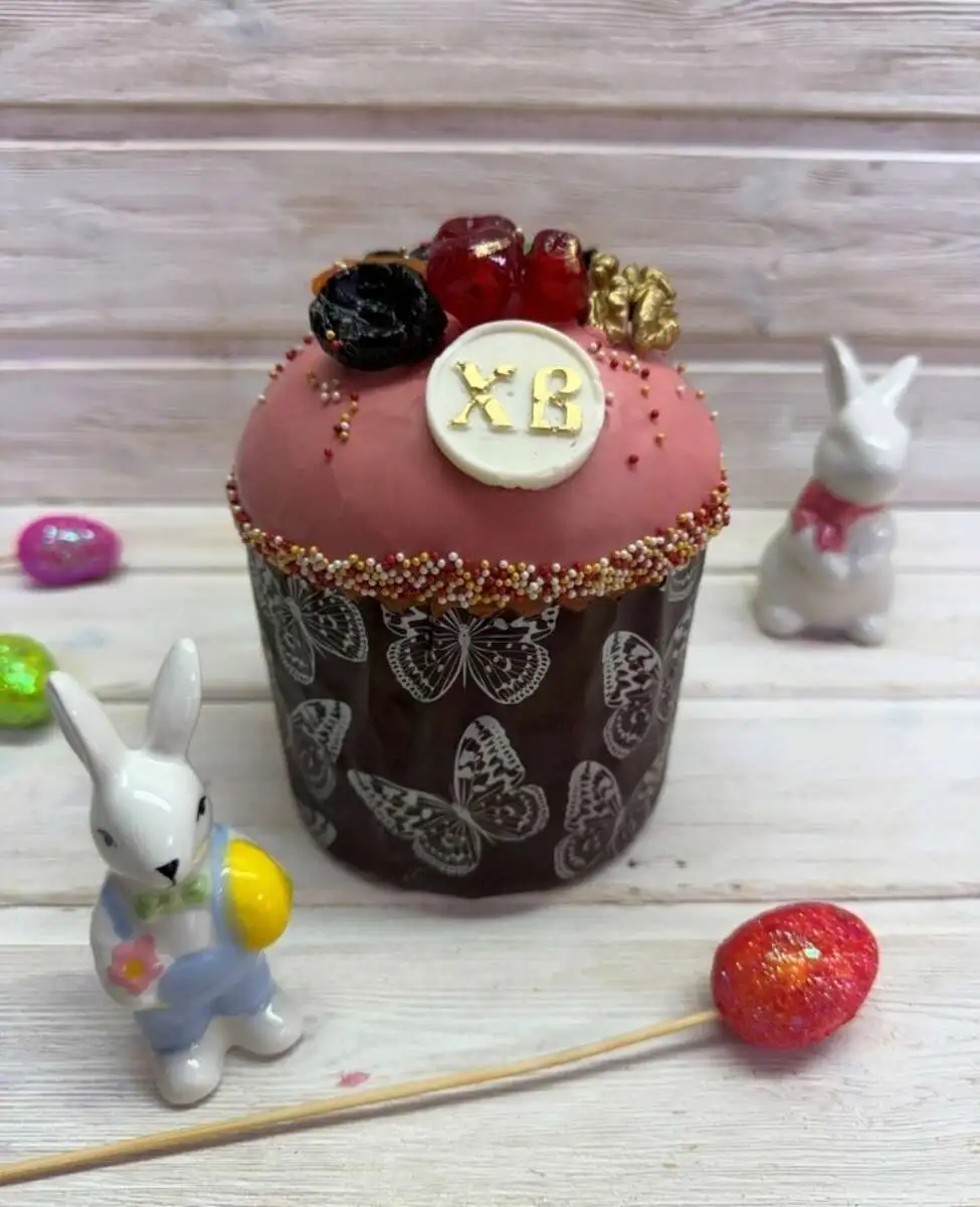 Кулич с цукатами и сухофруктами