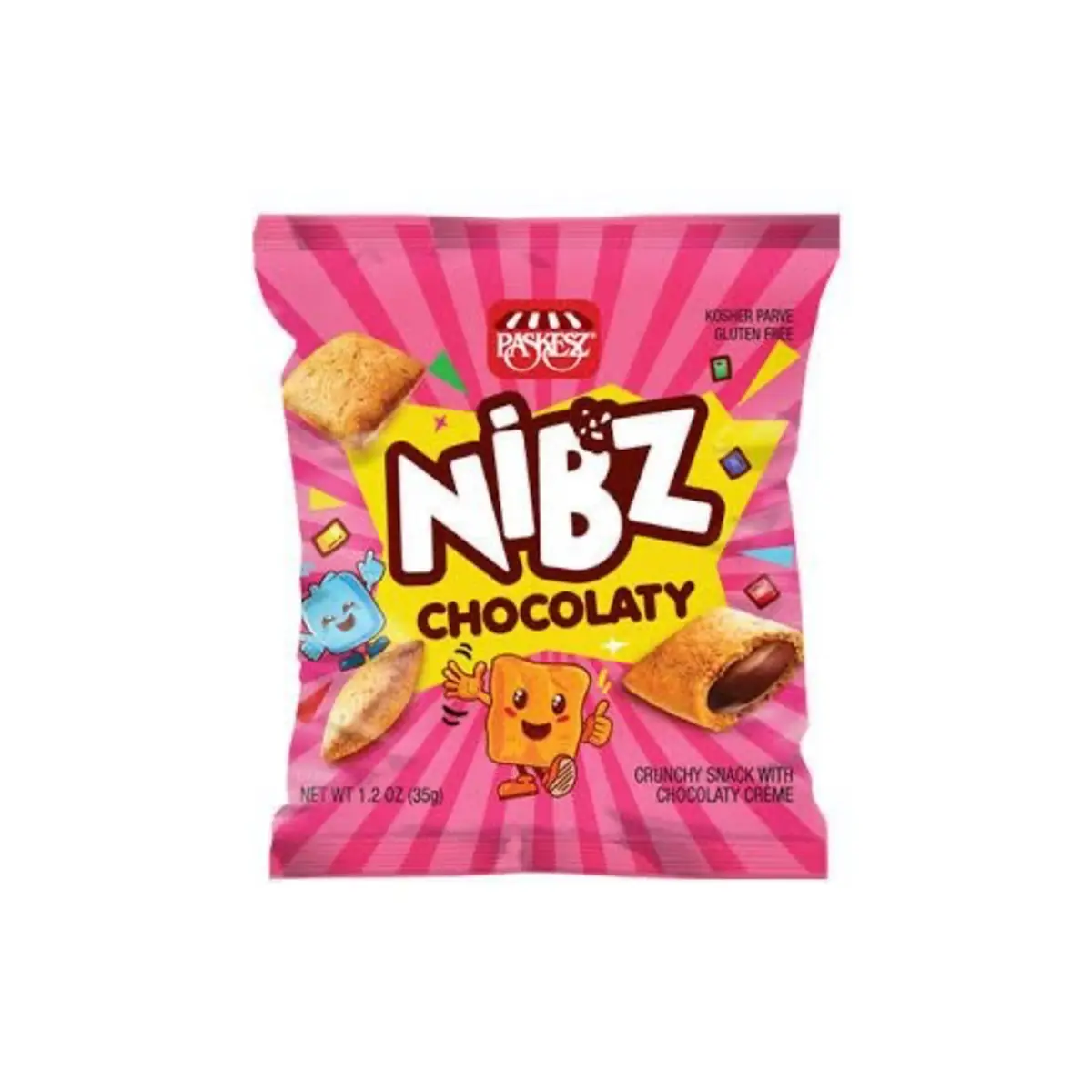 Снек Подушечки Nibz с шоколадной начинкой 35 г