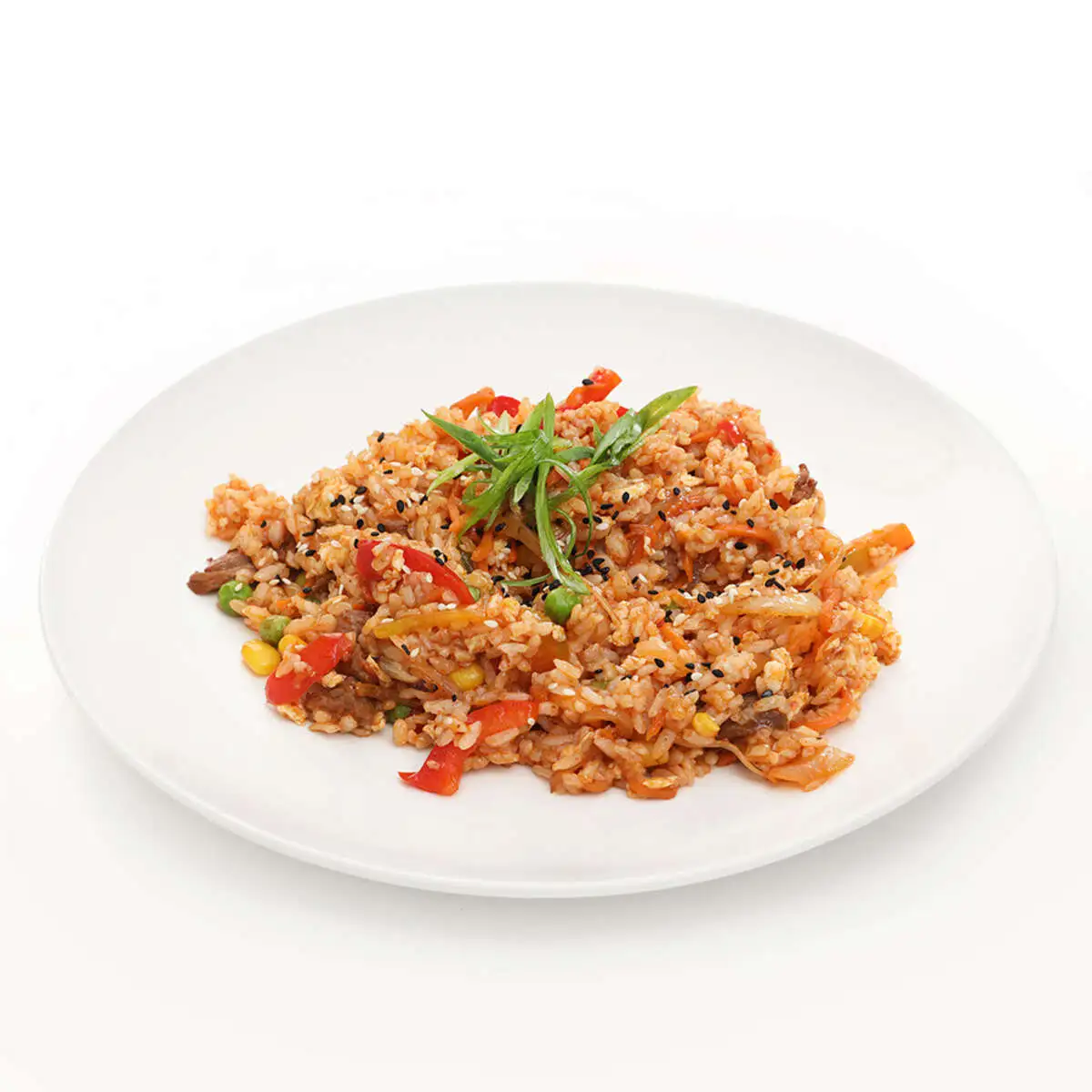 Рис с говядиной по-красному 