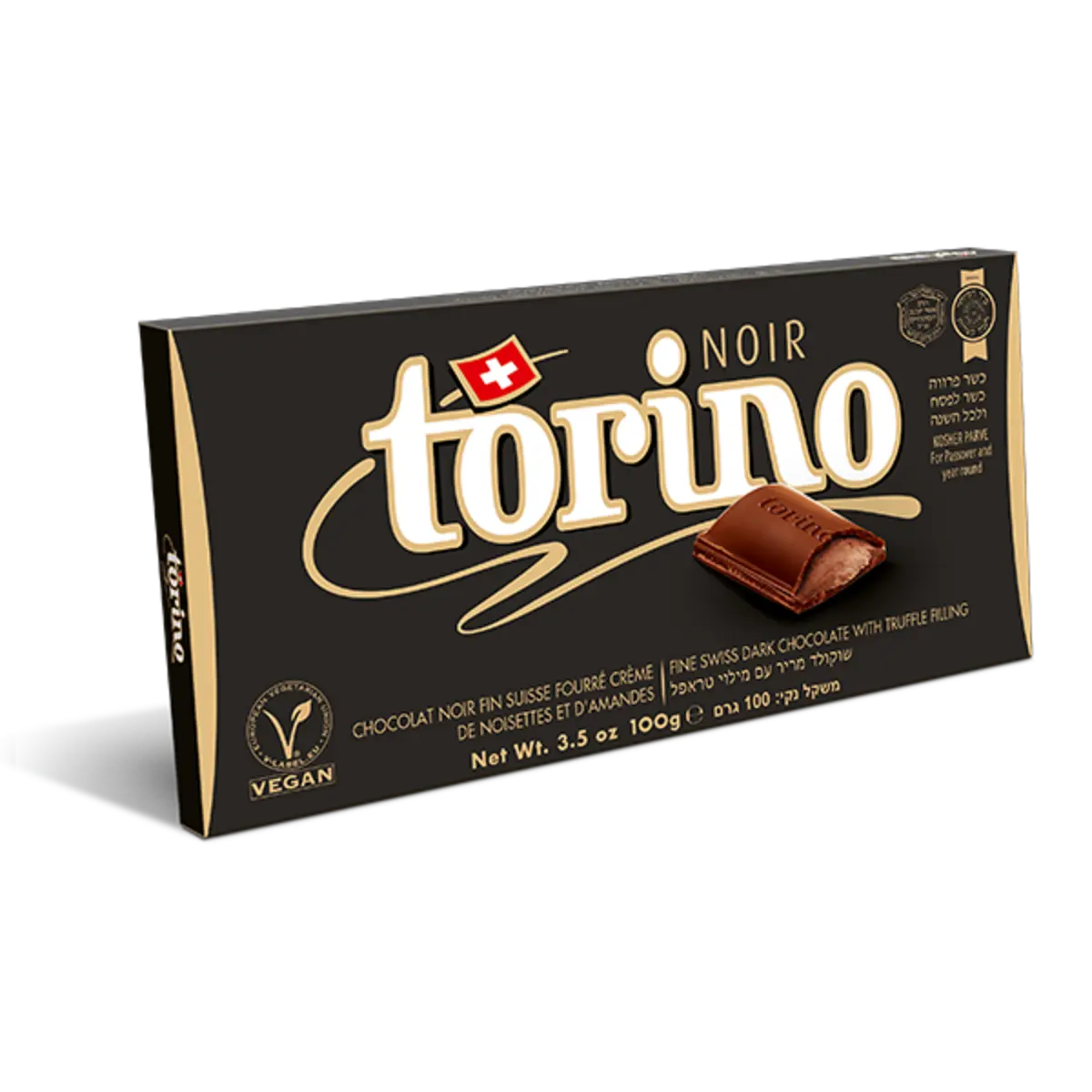 Шоколад Torino Noir Горький с трюфельной начинкой  100 г.
(ПЕСАХ)