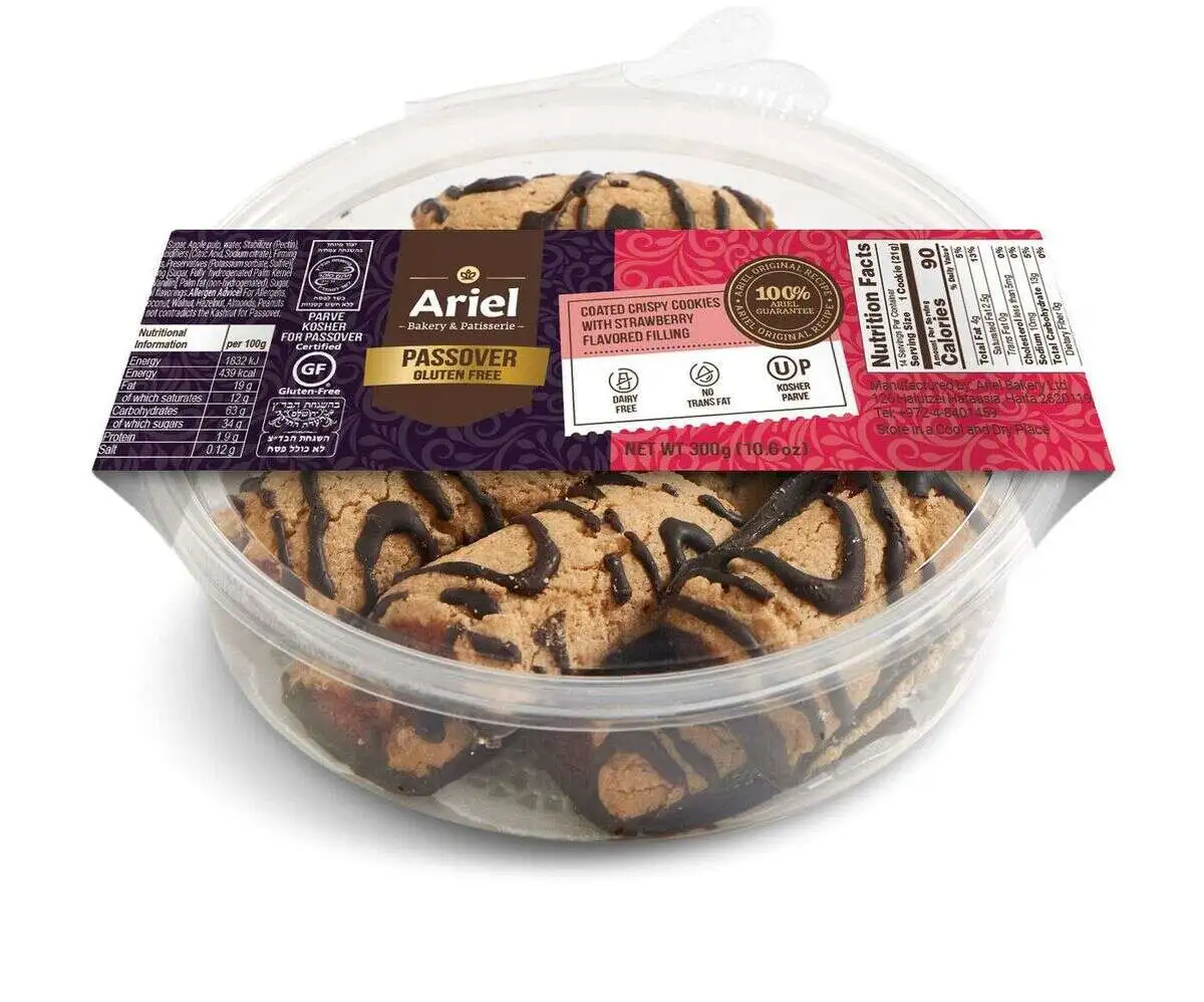 ПЕЧЕНЬЕ Ариэль Хрустящее в глазури с начинкой со вкусом клубники	300 г