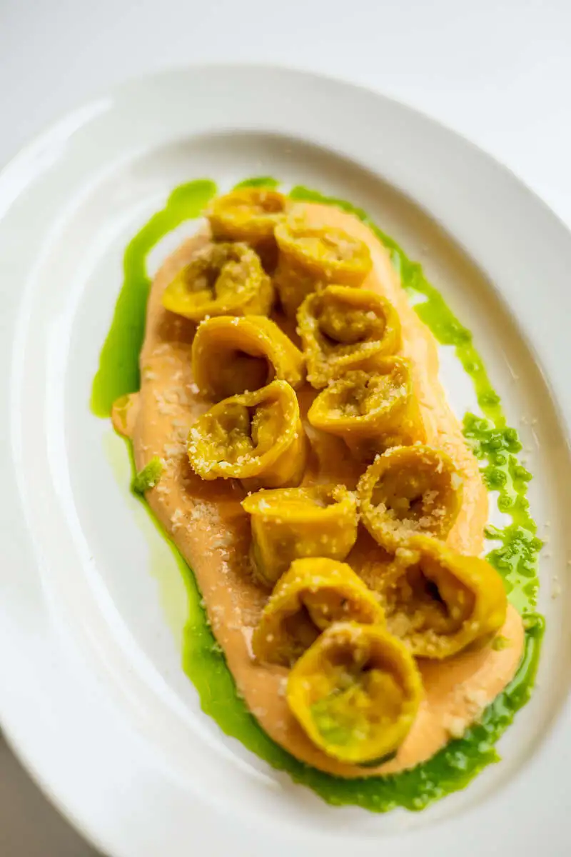 Равиоли с лососем ланч