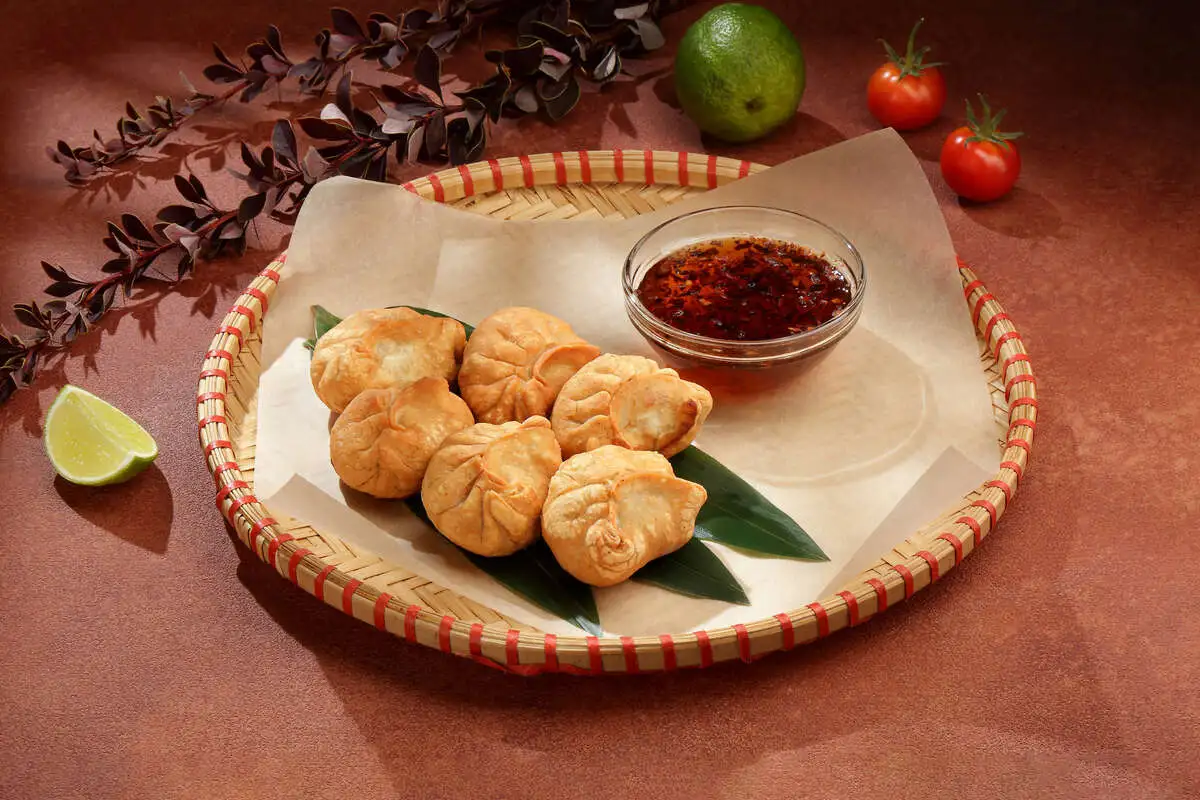 Дамплинги с креветкой 3 шт.