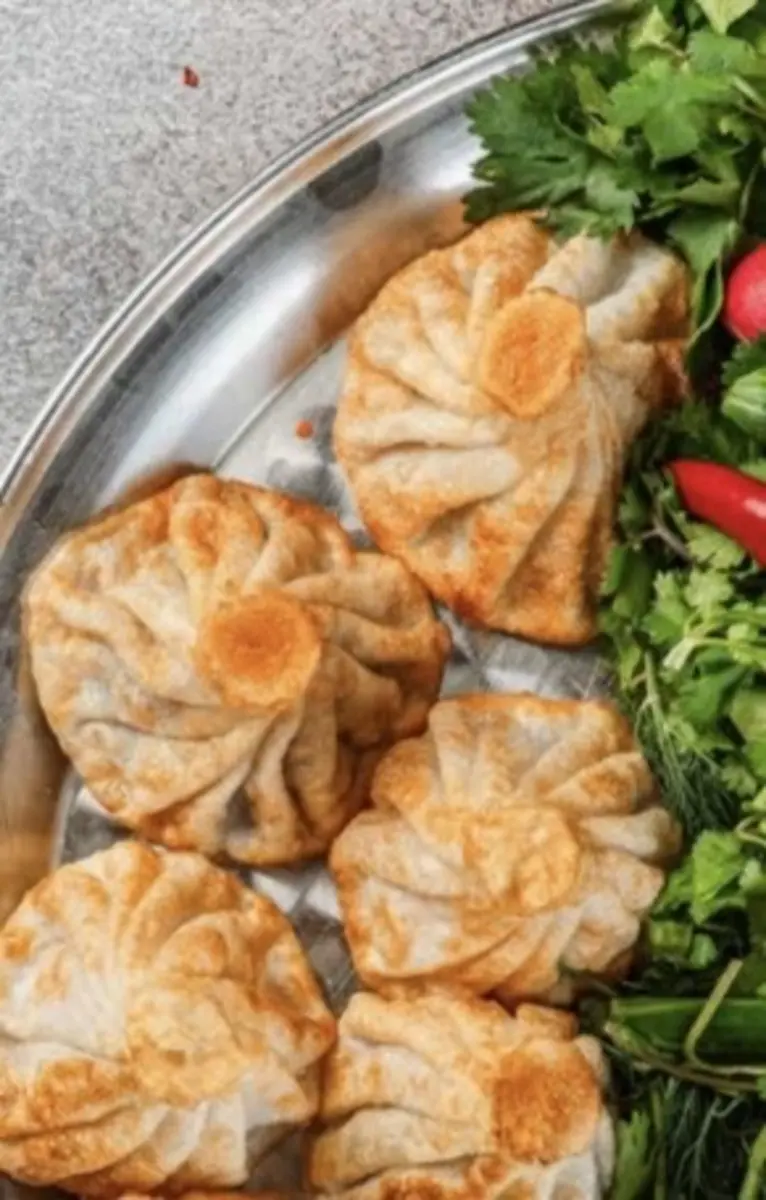 Хинкали жареные с курицей