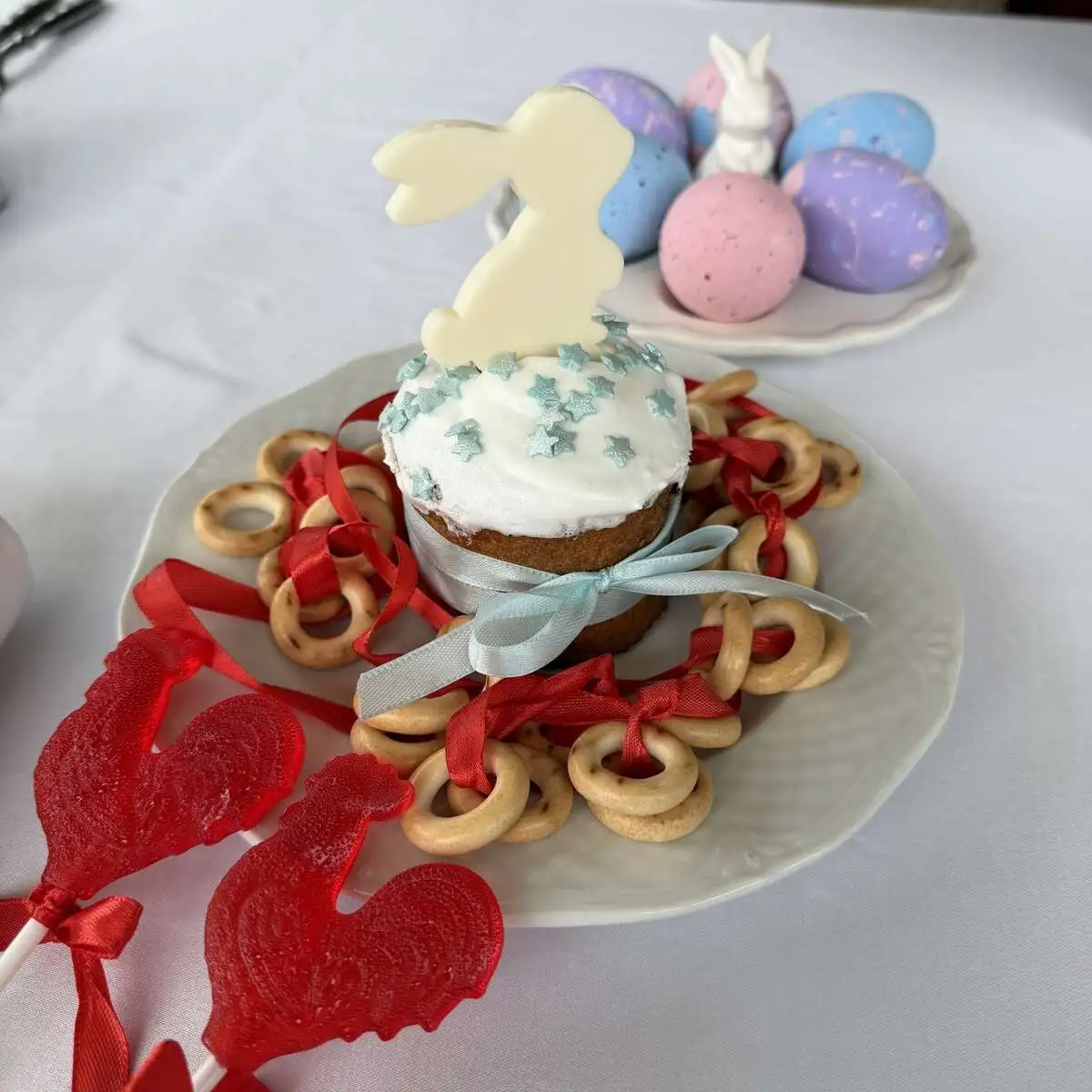  Кулич детский с цукатами и шоколад "Голубой" 100 гр