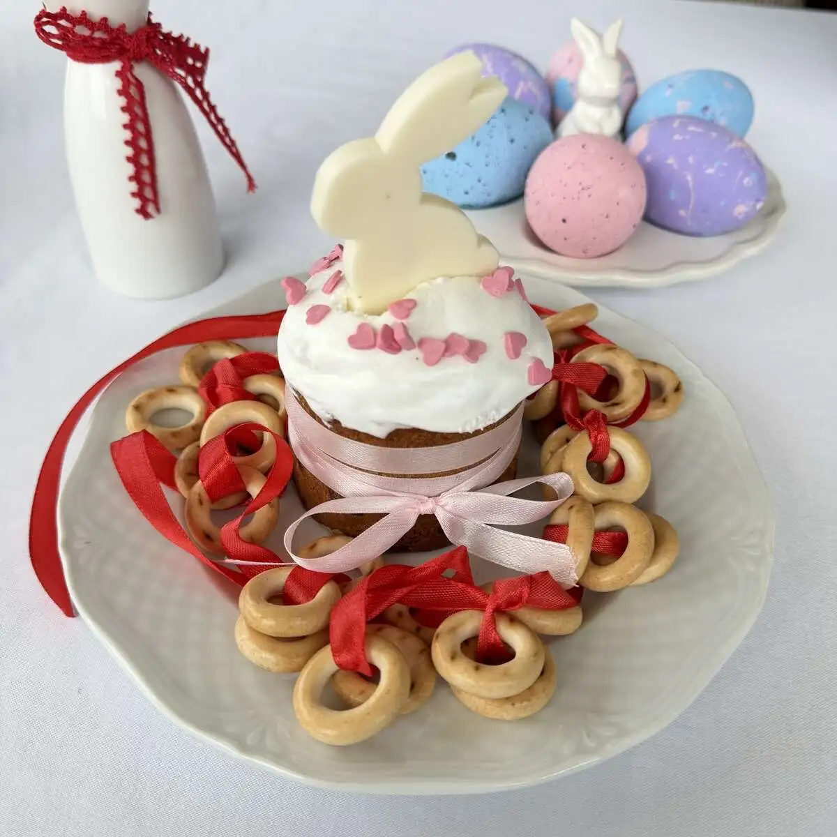  Кулич детский с цукатами и шоколадом "Розовый" 100 гр