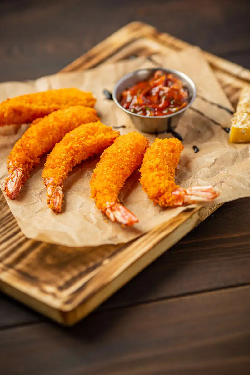 Тигровые креветки в кляре