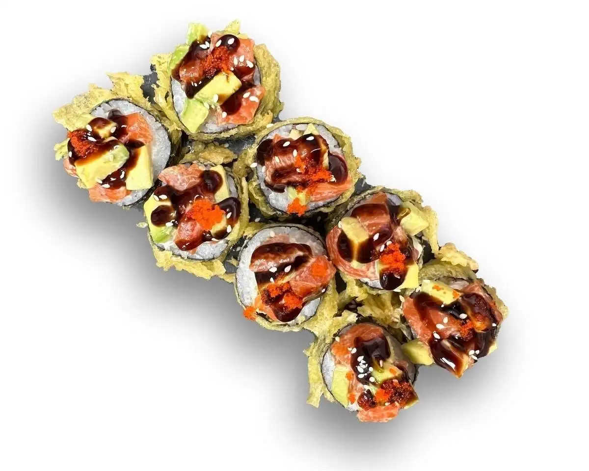 Горячий ролл тартар лосось