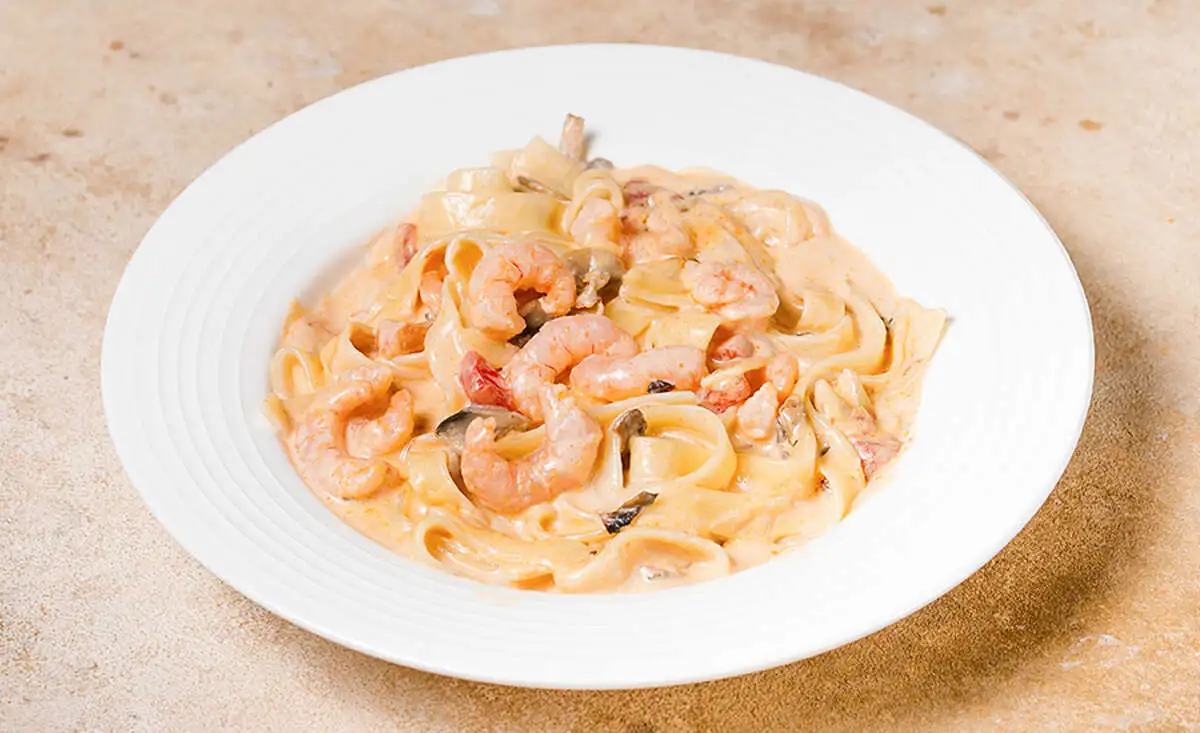 Паста Том Ям с креветками