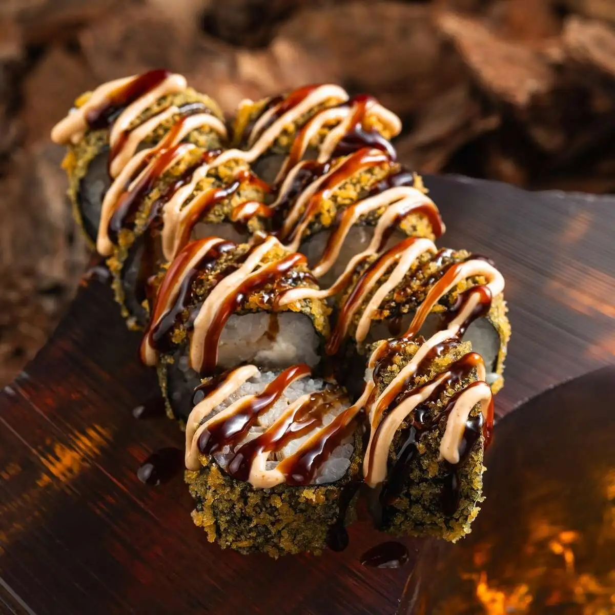 С курицей терияки темпура