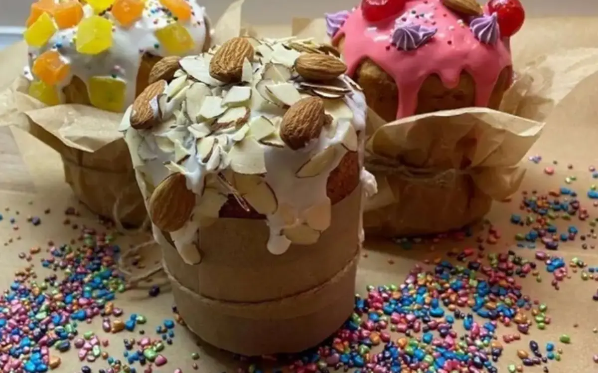 Кулич творожный с изюмом  170 гр