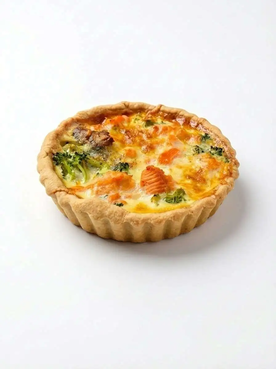 Кишлорен с брокколи и лососем мини