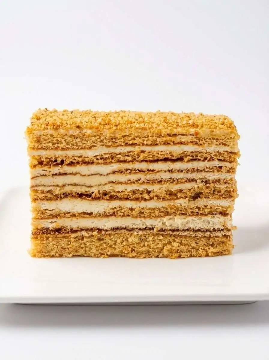 Медовик с Краснополянским мёдом и заварным кремом 