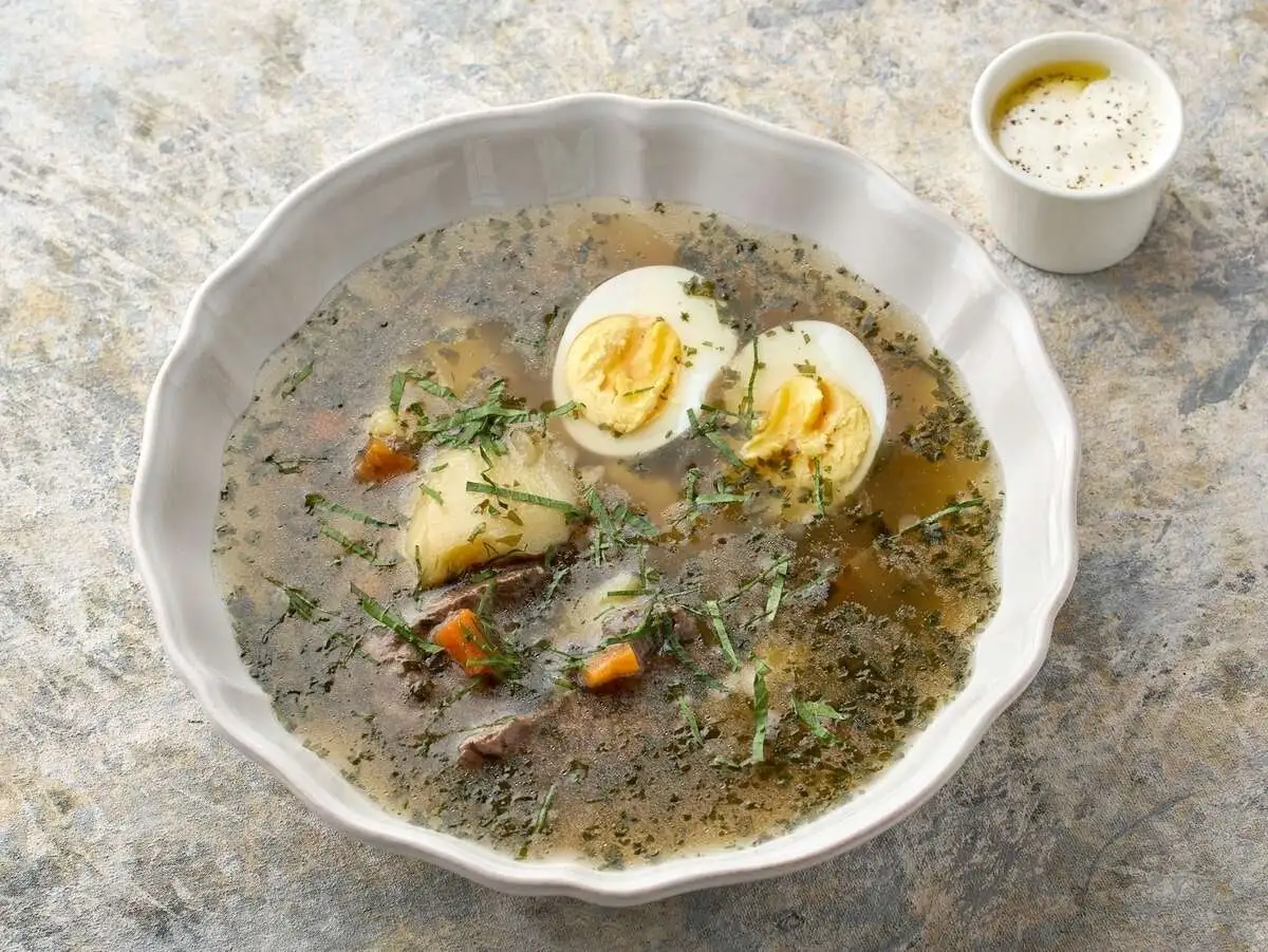 Щавелевый суп с олениной