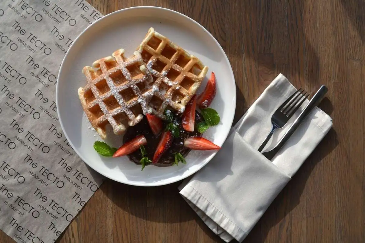 Венские вафли с шоколадной пастой