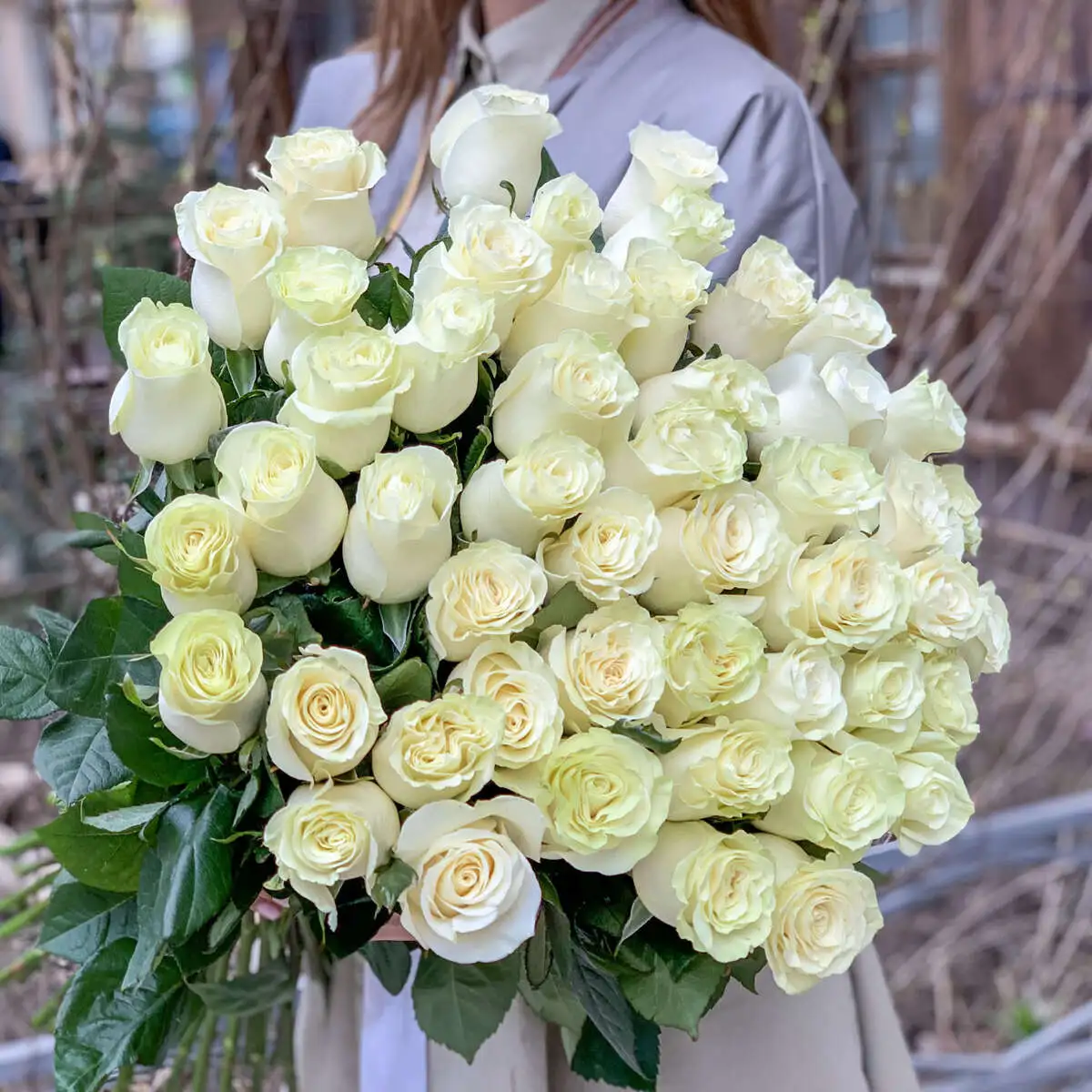 Букет из 51 Белой розы