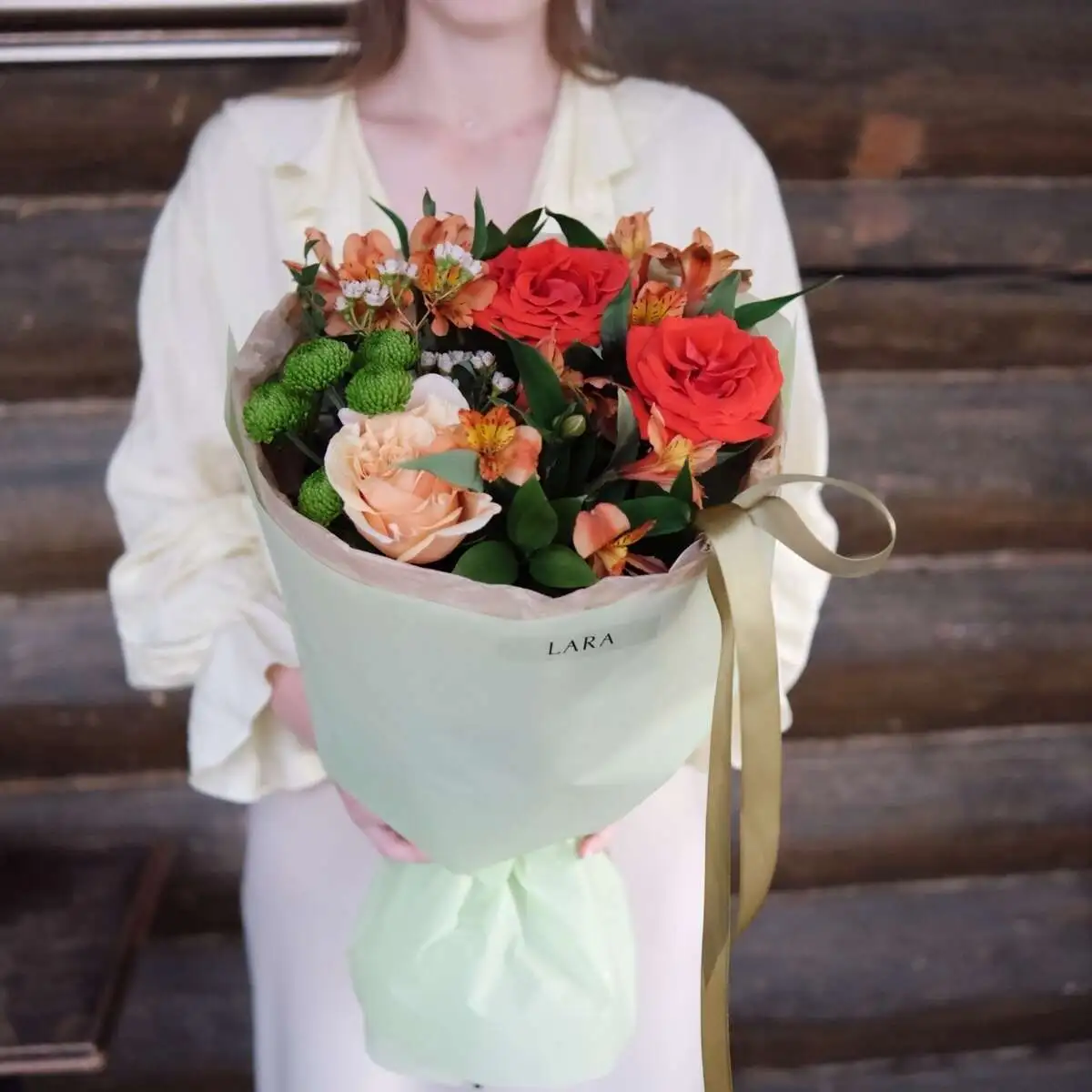 Букет "Теплый привет" размер S