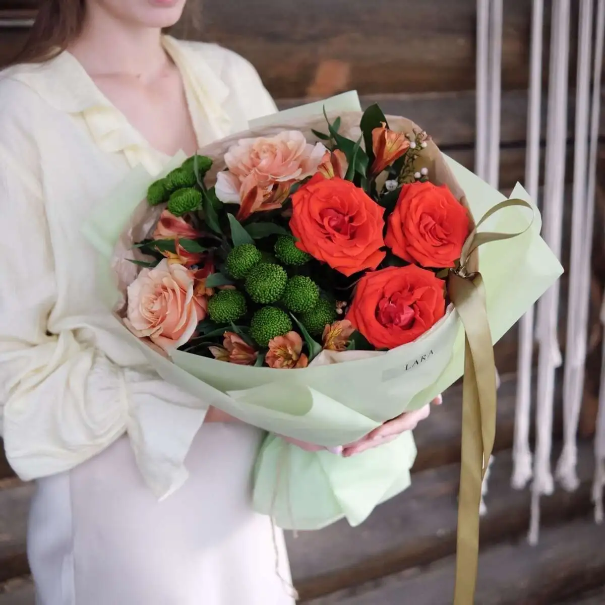 Букет "Теплый привет" размер М