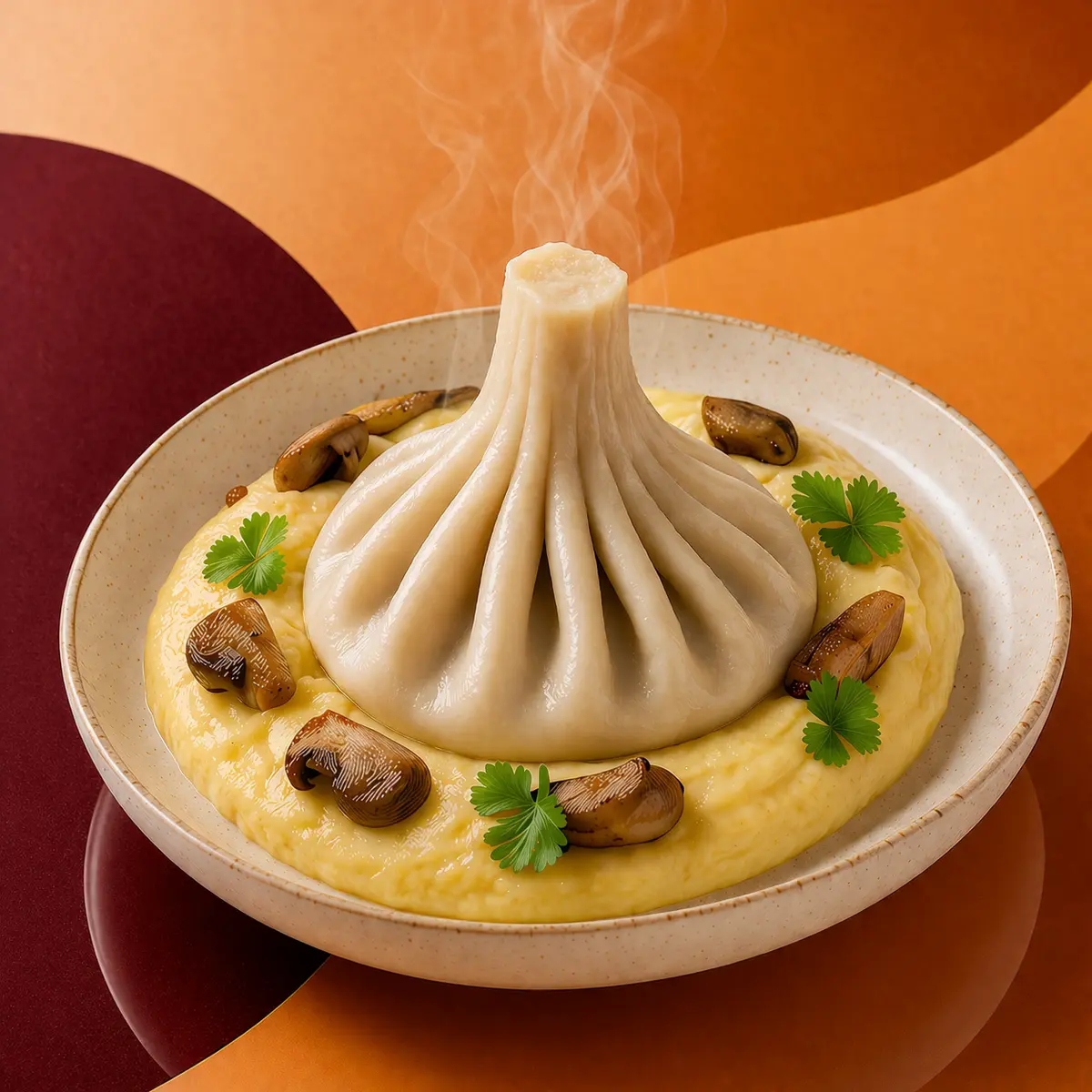 С картофелем и грибами 