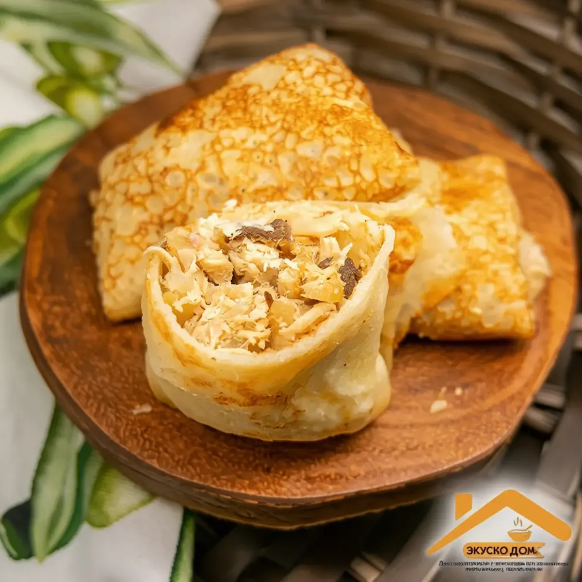 Блинчики курочка/грибы (10 шт)