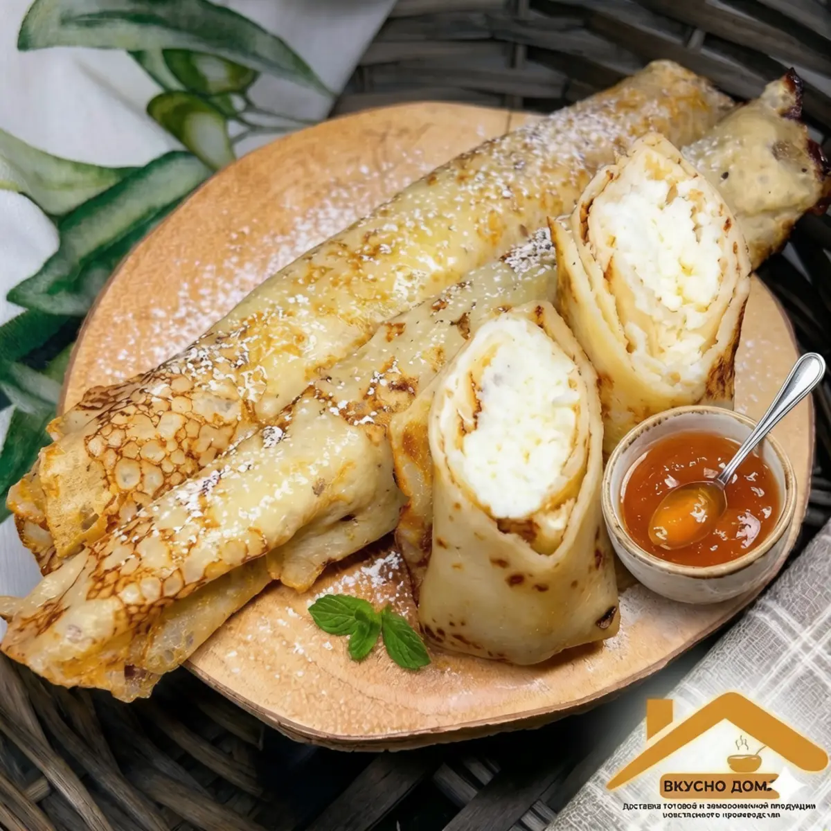 Блинчики с творожком (10 шт)